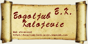 Bogoljub Kalojević vizit kartica